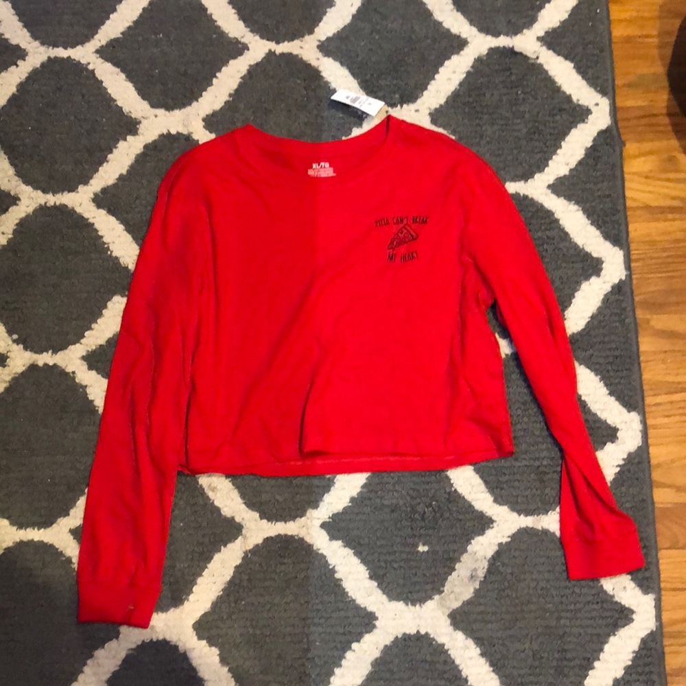 Red crop top